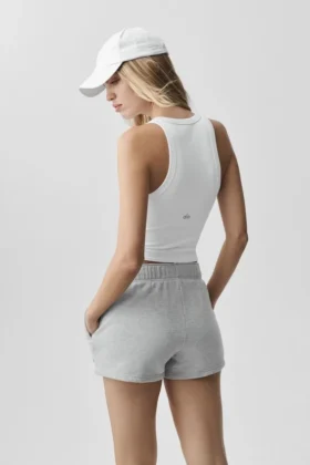 Goddess Ribbed Go-To Tank – hvit
