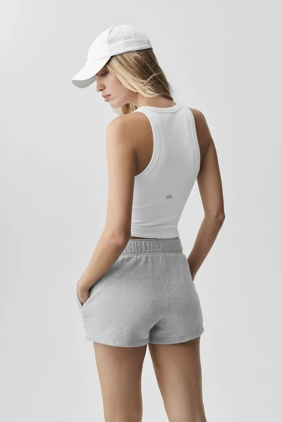 Goddess Ribbed Go-To Tank – hvit