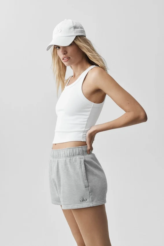 Goddess Ribbed Go-To Tank – hvit