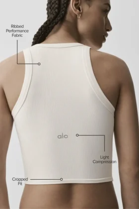 Goddess Ribbed Go-To Tank – Ivory
