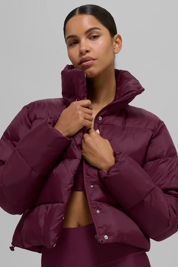 Gold Rush Puffer – Burgunder