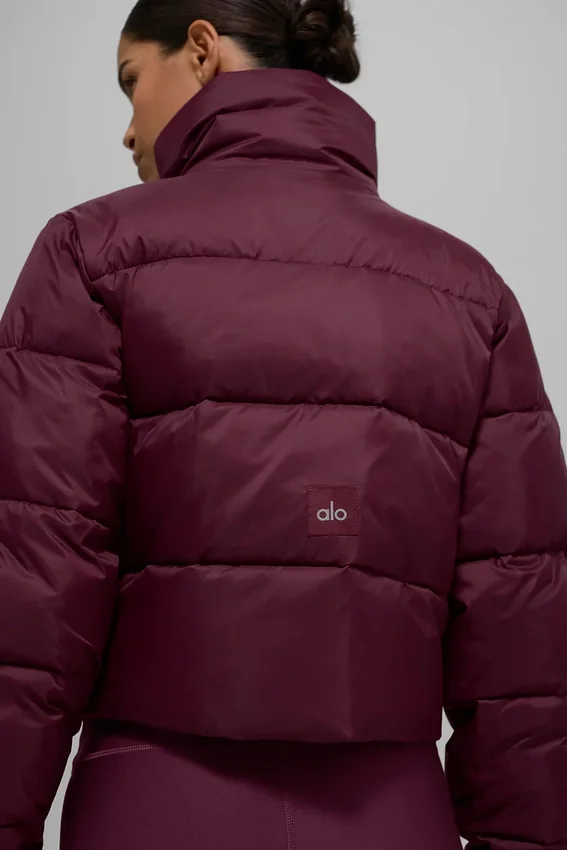 Gold Rush Puffer – Burgunder