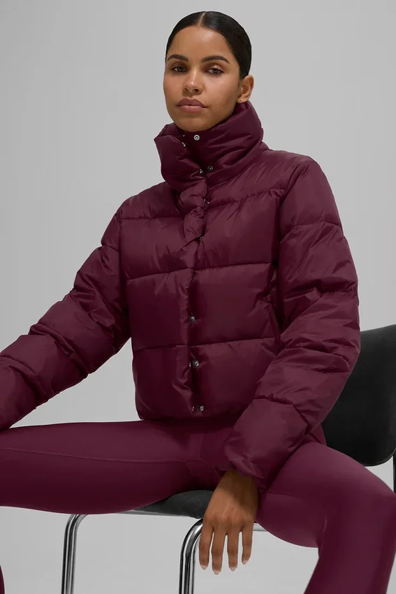 Gold Rush Puffer – Burgunder
