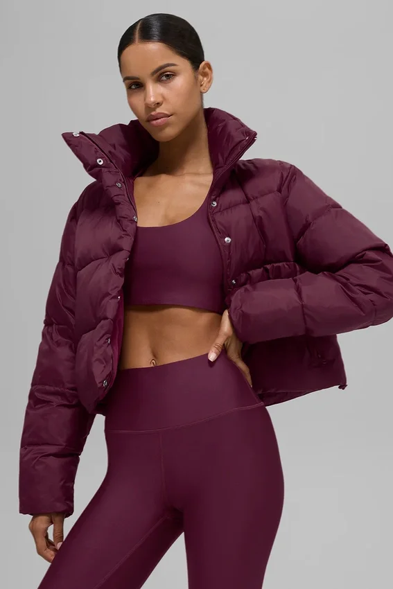Gold Rush Puffer – Burgunder
