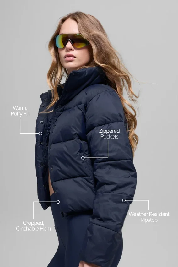 Gold Rush Puffer – Navy