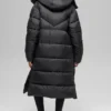Gold Rush Puffer Trench – svart