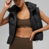 Gold Rush-puffervest – svart