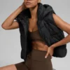 Gold Rush-puffervest – svart