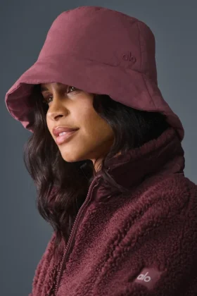 Good Shade Puffer Bucket Hat – Burgundy Truffle
