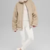 Grand-jakke i imitert saueskinn – Woodland Tan