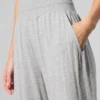 Halvgjennomsiktige, delikat lounge-bukser med vid ben – Athletic Heather Grey