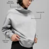 Hazy genser med høyhals – Athletic Heather Grey