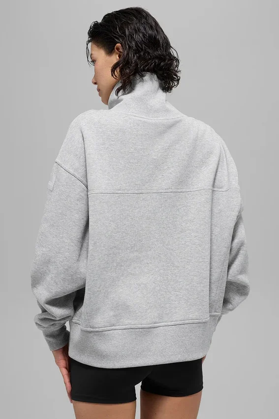 Hazy genser med høyhals – Athletic Heather Grey