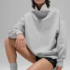 Hazy genser med høyhals – Athletic Heather Grey