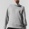 Hazy genser med høyhals – mørk Athletic Heather Grey
