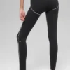 High-Waist 7/8 Heart Throb Tights – svart/hvit