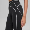 High-Waist 7/8 Heart Throb Tights – svart/hvit