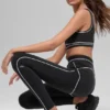 High-Waist 7/8 Heart Throb Tights – svart/hvit