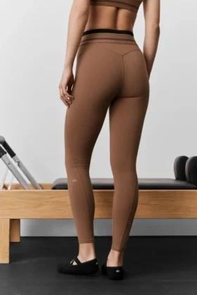 High-Waist Airbrush 7/8 Better Together Tights – solkysset brun/svart