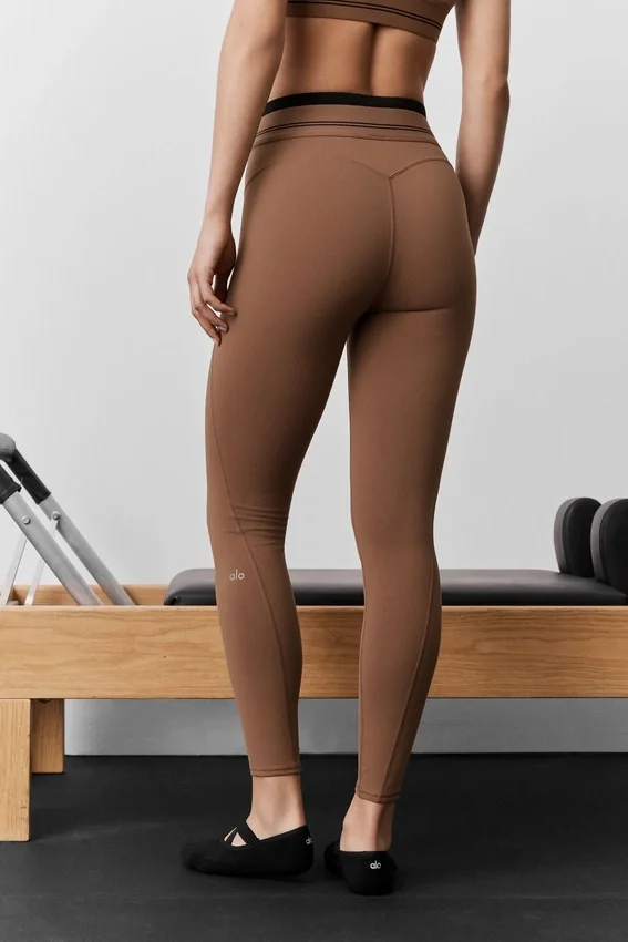High-Waist Airbrush 7/8 Better Together Tights – solkysset brun/svart