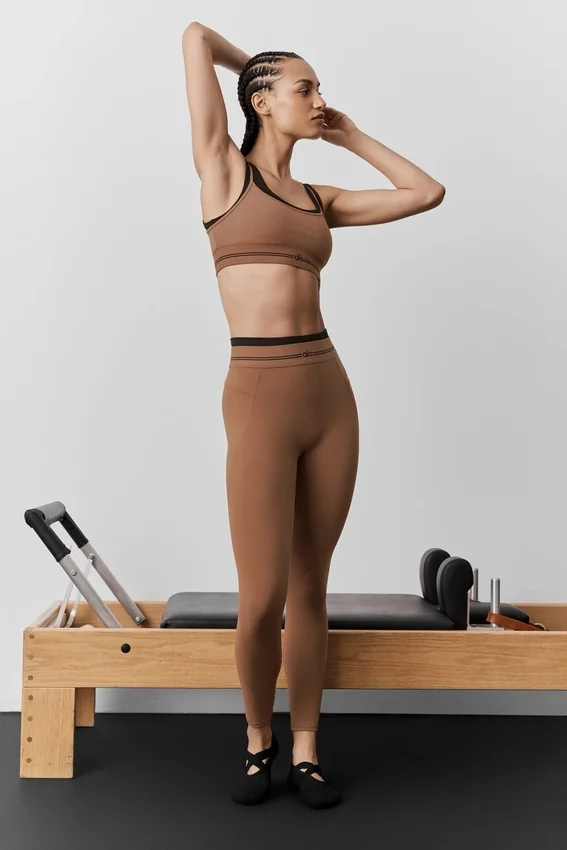 High-Waist Airbrush 7/8 Better Together Tights – solkysset brun/svart