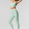 High-Waist Airbrush 7/8 Better Together Tights – spearmint/hvit