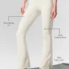 High-Waist Airbrush 7/8 bootcut bootcut tights – elfenben