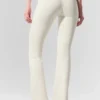 High-Waist Airbrush 7/8 bootcut bootcut tights – elfenben