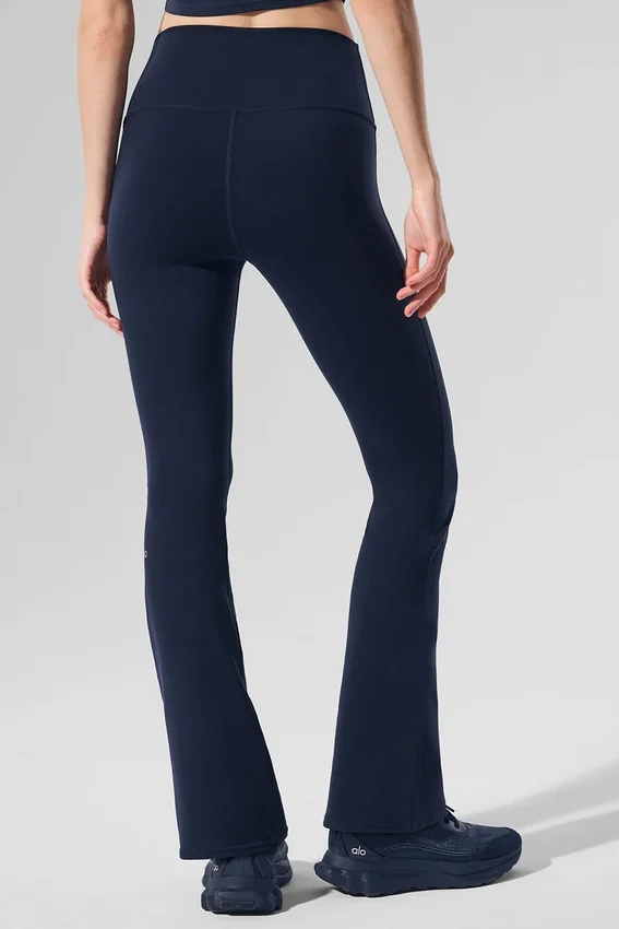 High-Waist Airbrush 7/8 bootcut legging – Navy