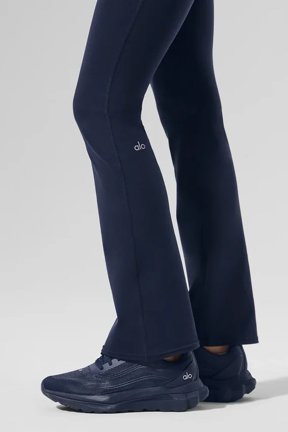 High-Waist Airbrush 7/8 bootcut legging – Navy