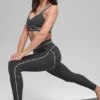 High-Waist Airbrush 7/8 Heart Throb Tights – antrasitt/hvit