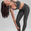 High-Waist Airbrush 7/8 Heart Throb Tights – antrasitt/hvit