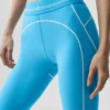 High-Waist Airbrush 7/8 Heart Throb Tights – azurblå/hvit