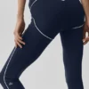 High-Waist Airbrush 7/8 Heart Throb Tights – marineblå/hvit