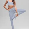 High-Waist Airbrush 7/8 Heart Throb Tights – Winter Frost/hvit