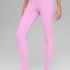 High-Waist Airbrush 7/8 Tights – «Better Together» – Candy Heart Pink/Whi