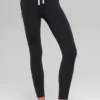 High-Waist Airbrush 7/8-tights med Race Pace-passform – svart/hvit