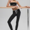 High-Waist Airbrush 7/8-tights med Race Pace-passform – svart/hvit