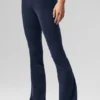 High-Waist Airbrush Bootcut Tights – Navy
