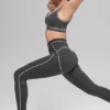 High-Waist Airbrush Heart Throb Tights – antrasitt/hvit