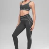 High-Waist Airbrush Heart Throb Tights – antrasitt/hvit