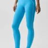High-Waist Airbrush Heart Throb Tights – azurblå/hvit