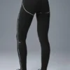 High-Waist Airbrush Heart Throb Tights – svart/hvit