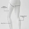 High-Waist Airbrush Legging med hjerteprint – hvit/svart