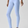High-Waist Airbrush Tights – lys provenceblå