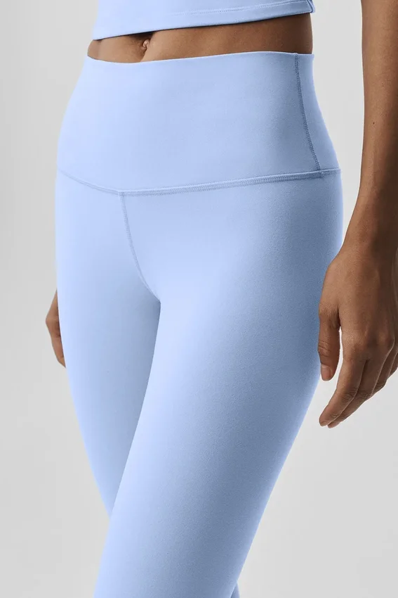 High-Waist Airbrush Tights – lys provenceblå