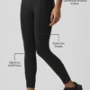 High-Waist Airlift 7/8 Fine Line Tights – svart