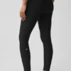 High-Waist Airlift 7/8 Fine Line Tights – svart