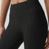 High-Waist Airlift 7/8 Fine Line Tights – svart