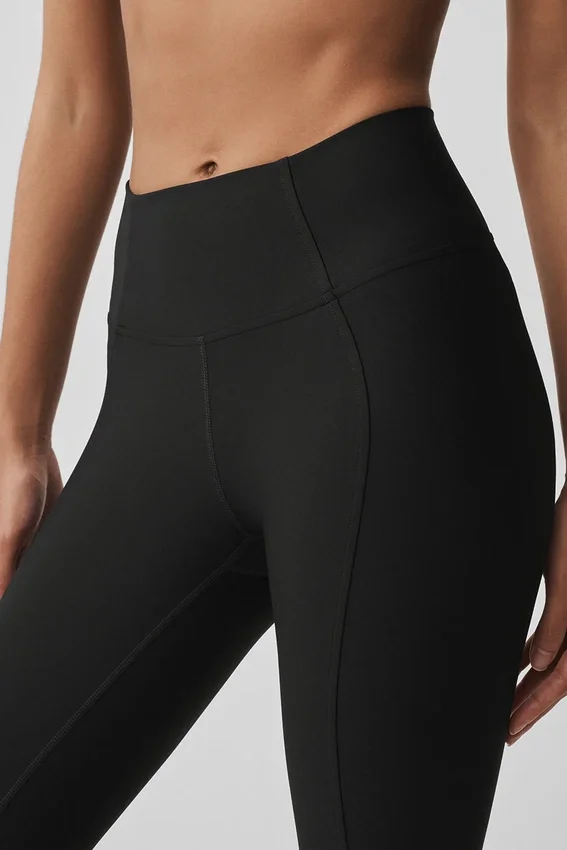 High-Waist Airlift 7/8 Fine Line Tights – svart
